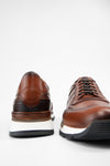 OWEN cocoa-brown triple stitched patina runners.