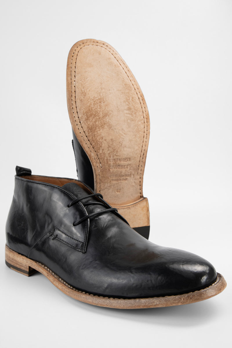 PARKER royal-black chukka boots.
