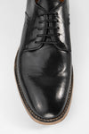 PARKER royal-black derby shoes.