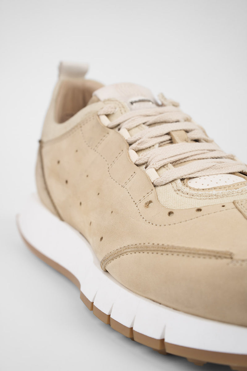 PEARCE desert-brown nubuck wingtip runners.