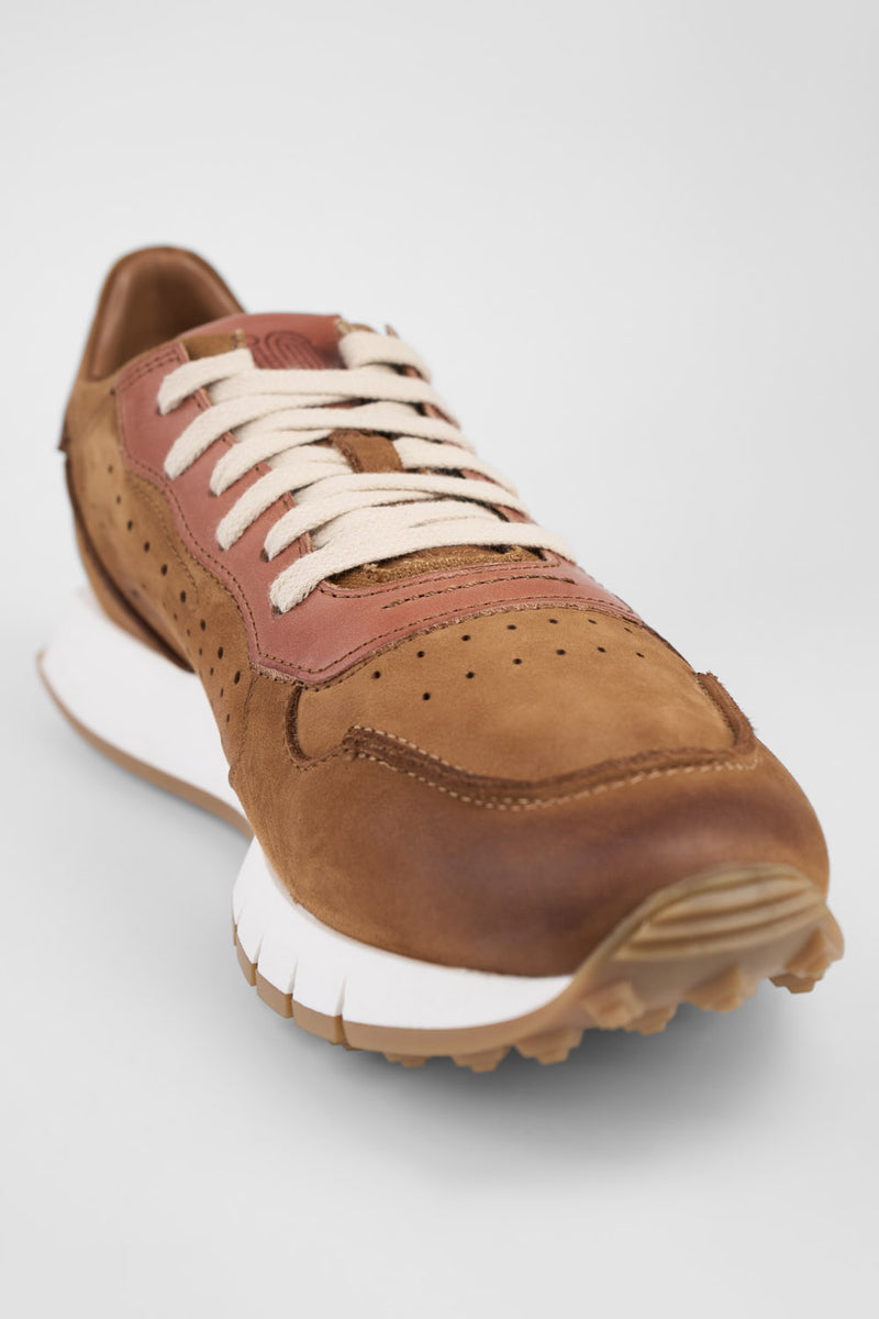 PEARCE rust-brown nubuck runners.