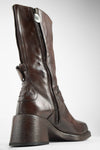QUINN dark-caramel embellished high boots.