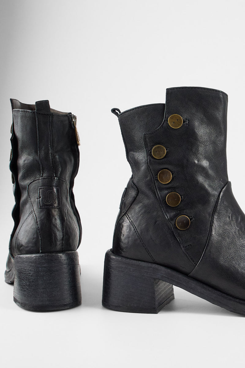 QUINN urban-black buttoned ankle boots.