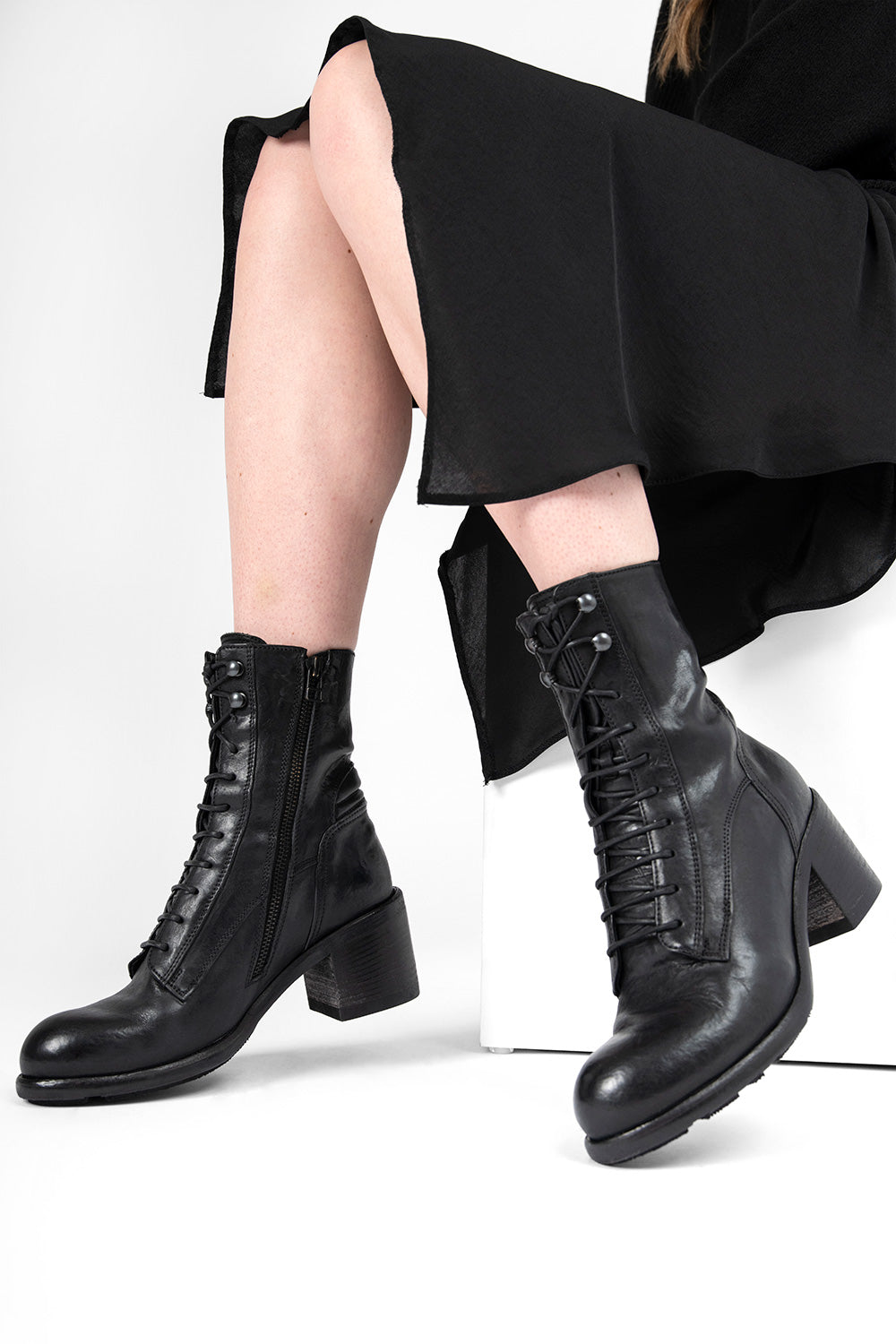 RILEY urban-black military boots.
