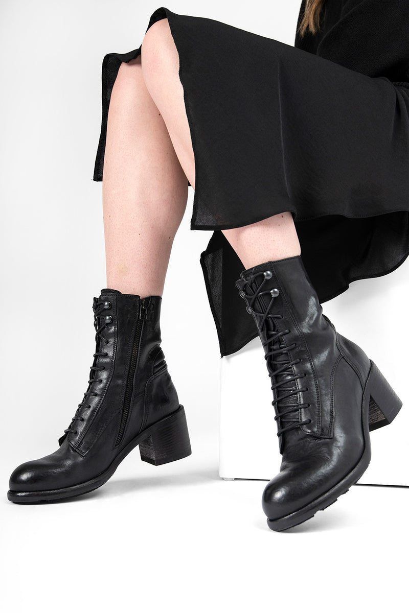 RILEY urban-black military boots.