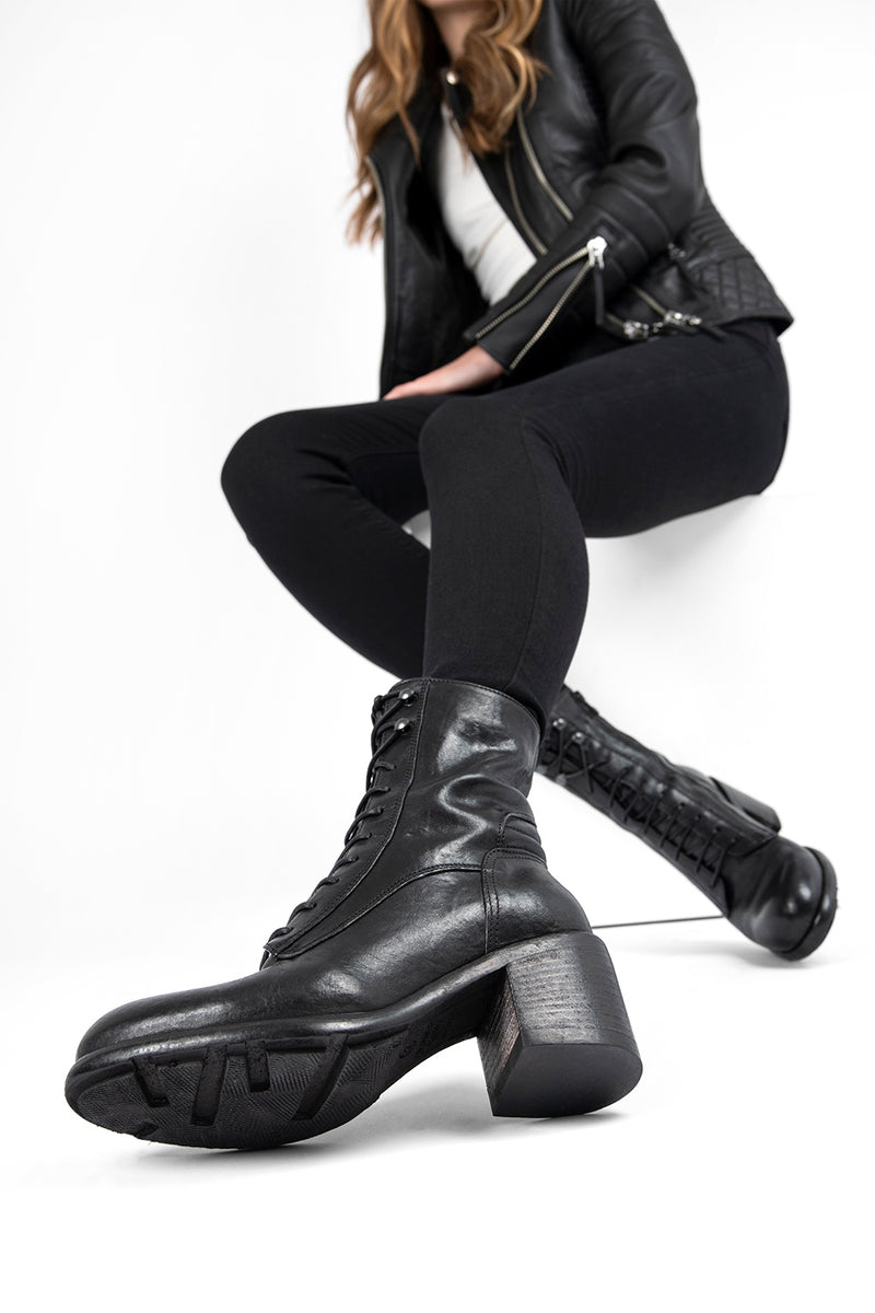 RILEY urban-black military boots.