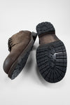 ROWLEY dusk-brown folded suede derby shoes.