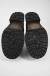 ROWLEY ash-brown folded suede chukka boots.