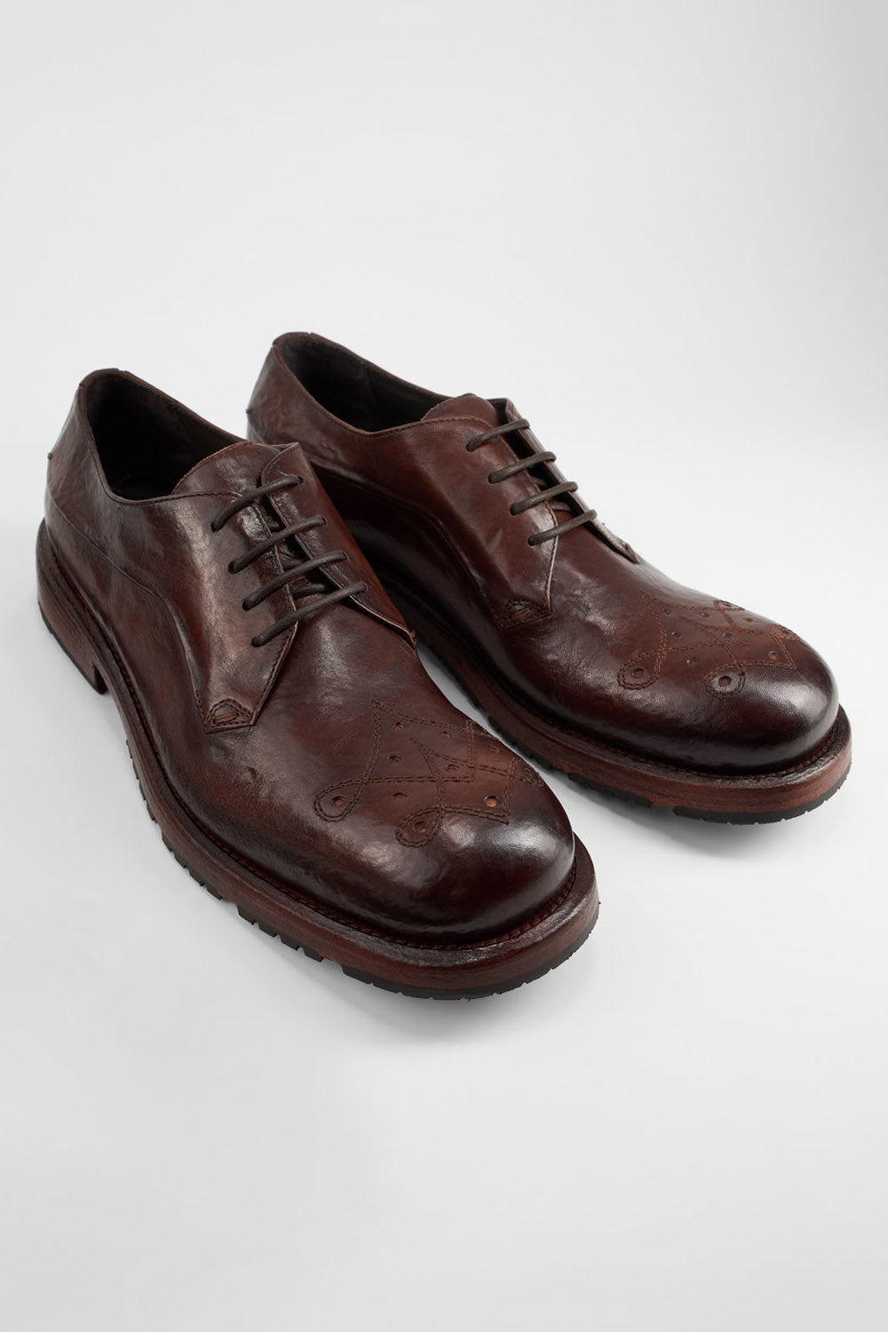 SCOTT dark-terra derby shoes.