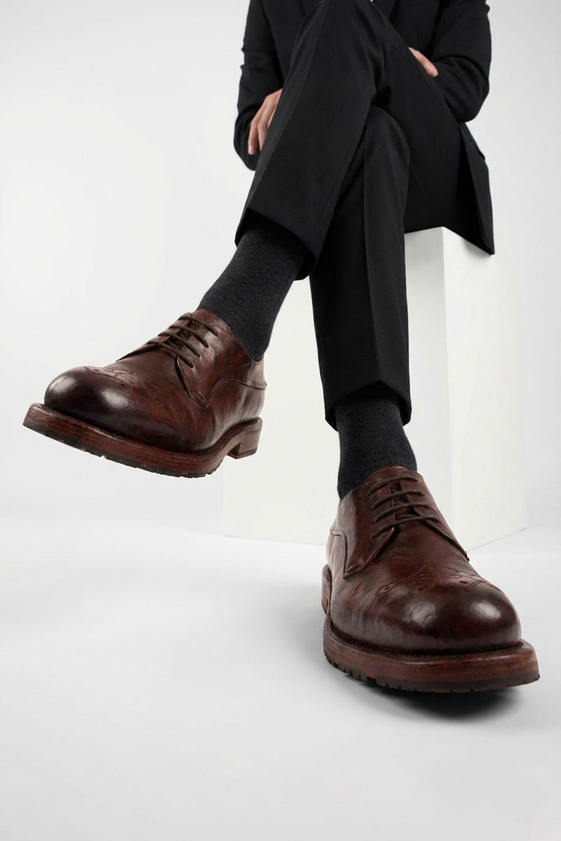 SCOTT dark-terra derby shoes.