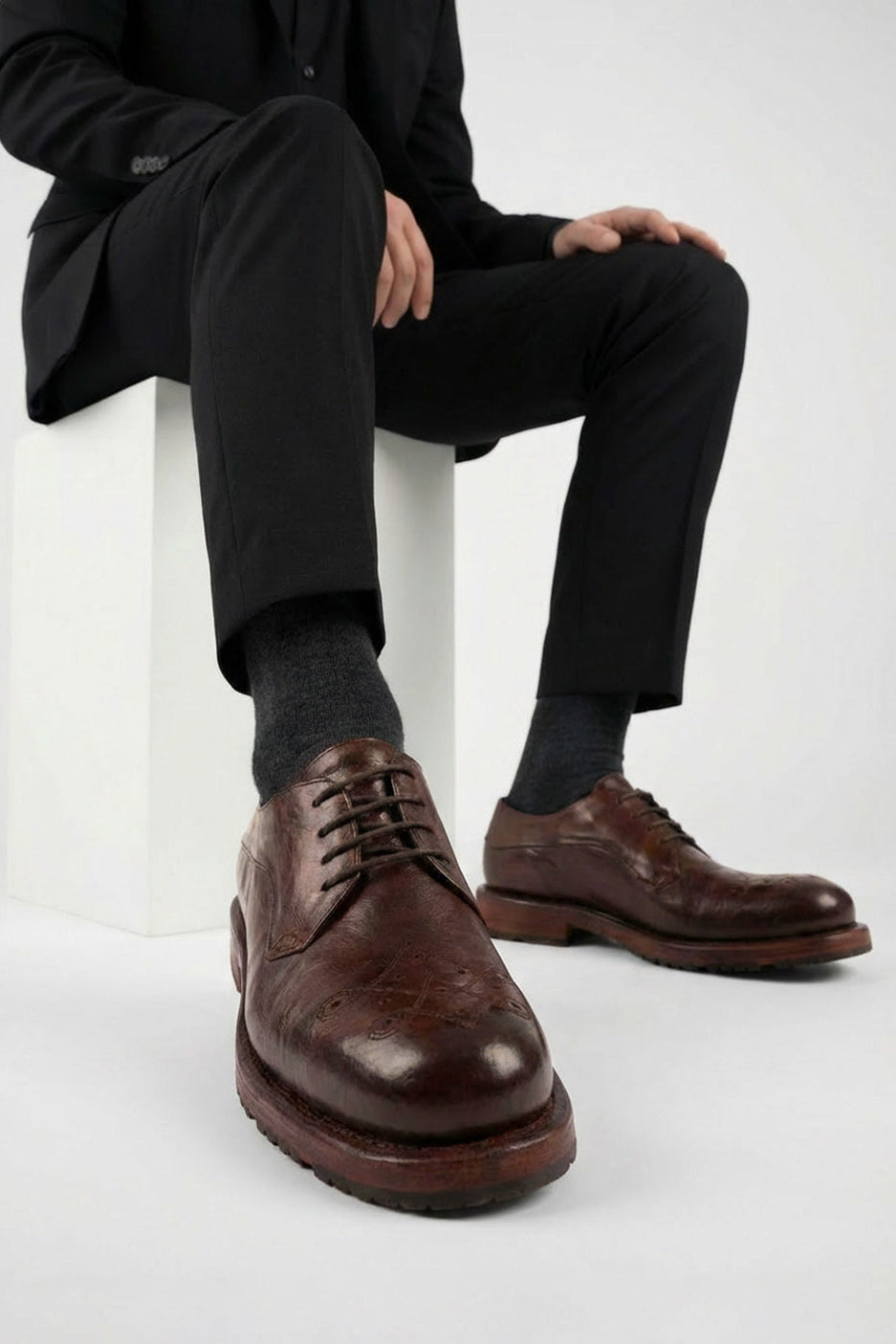 SCOTT dark-terra derby shoes.