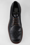 SCOTT jet-black derby shoes.