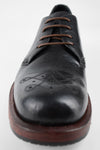 SCOTT jet-black derby shoes.