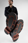 SCOTT jet-black derby shoes.