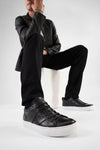 SKYE tuxedo-black ridge sneakers.