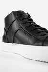 SKYE tuxedo-black folded mid sneakers.