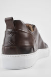 SKYE noble-brown folded patina sneakers.