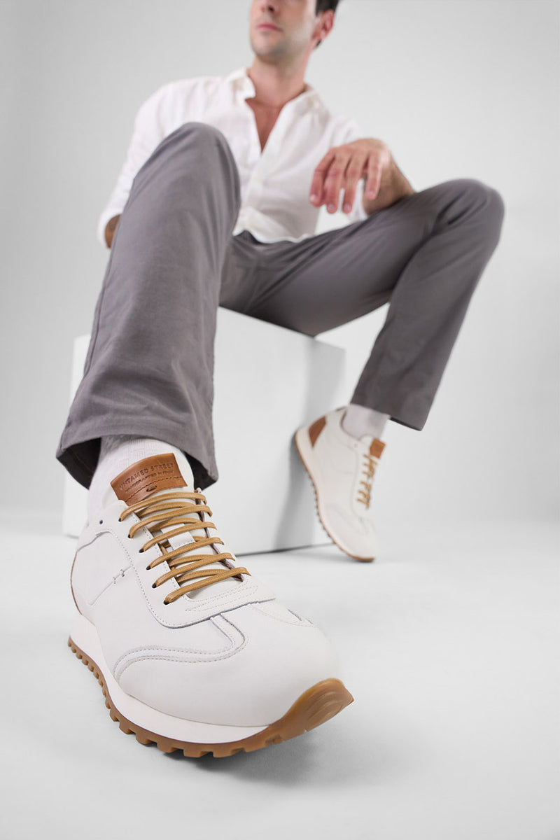 SOHO white-whisper wingtip runners.