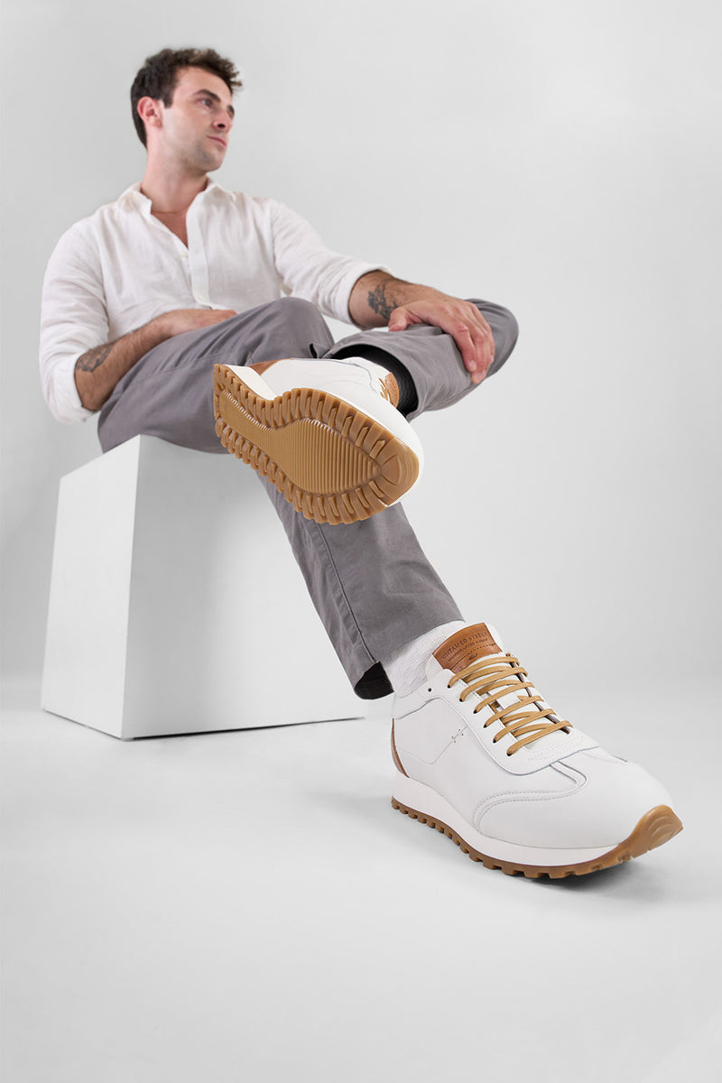 SOHO white-whisper wingtip runners.