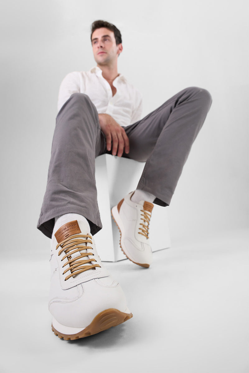 SOHO white-whisper wingtip runners.