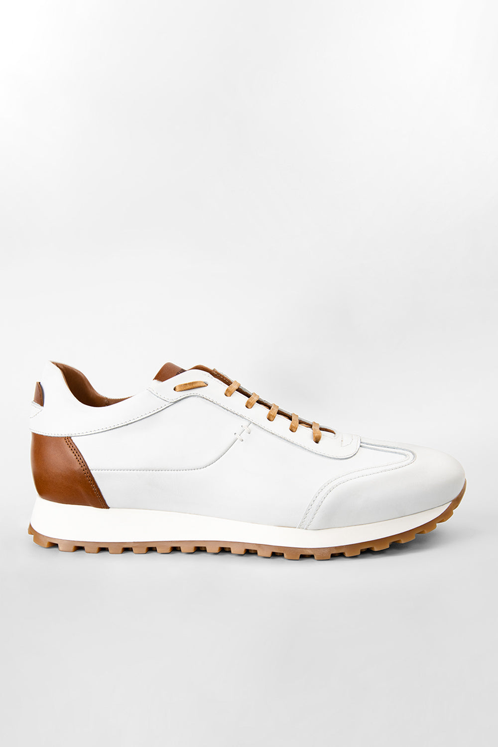 Mod Comfys - Softie Leather Casual Shoe (White - Navy - Sand)