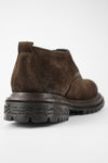 WARRICK java-brown suede derby shoes.