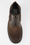 WARRICK java-brown suede derby shoes.