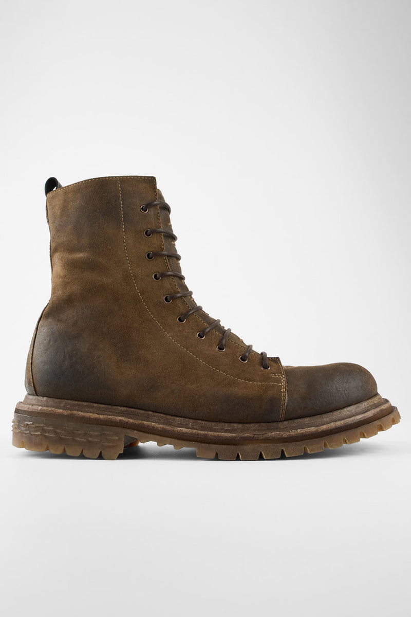 WARRICK tundra-brown suede military boots.