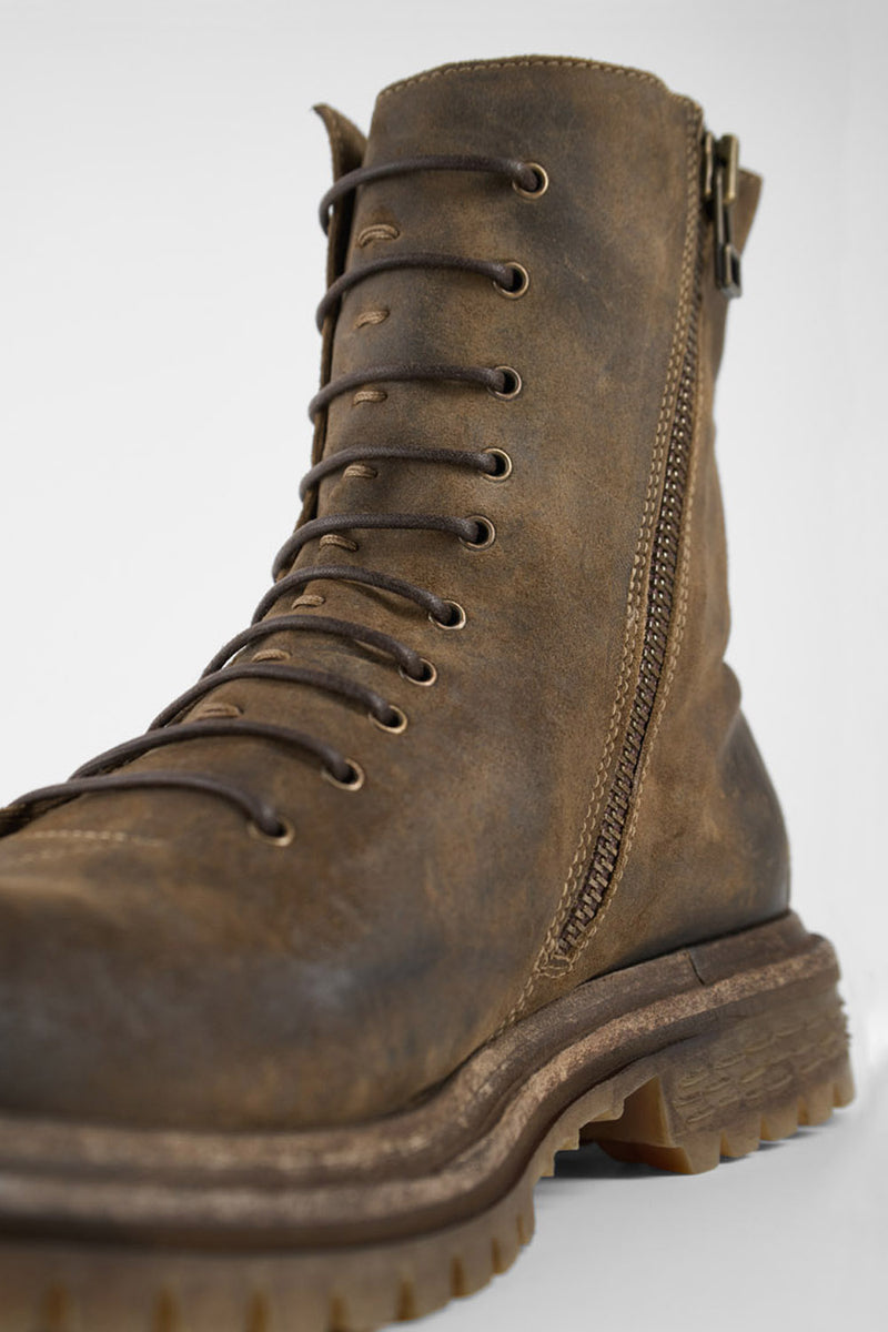 WARRICK tundra-brown suede military boots.