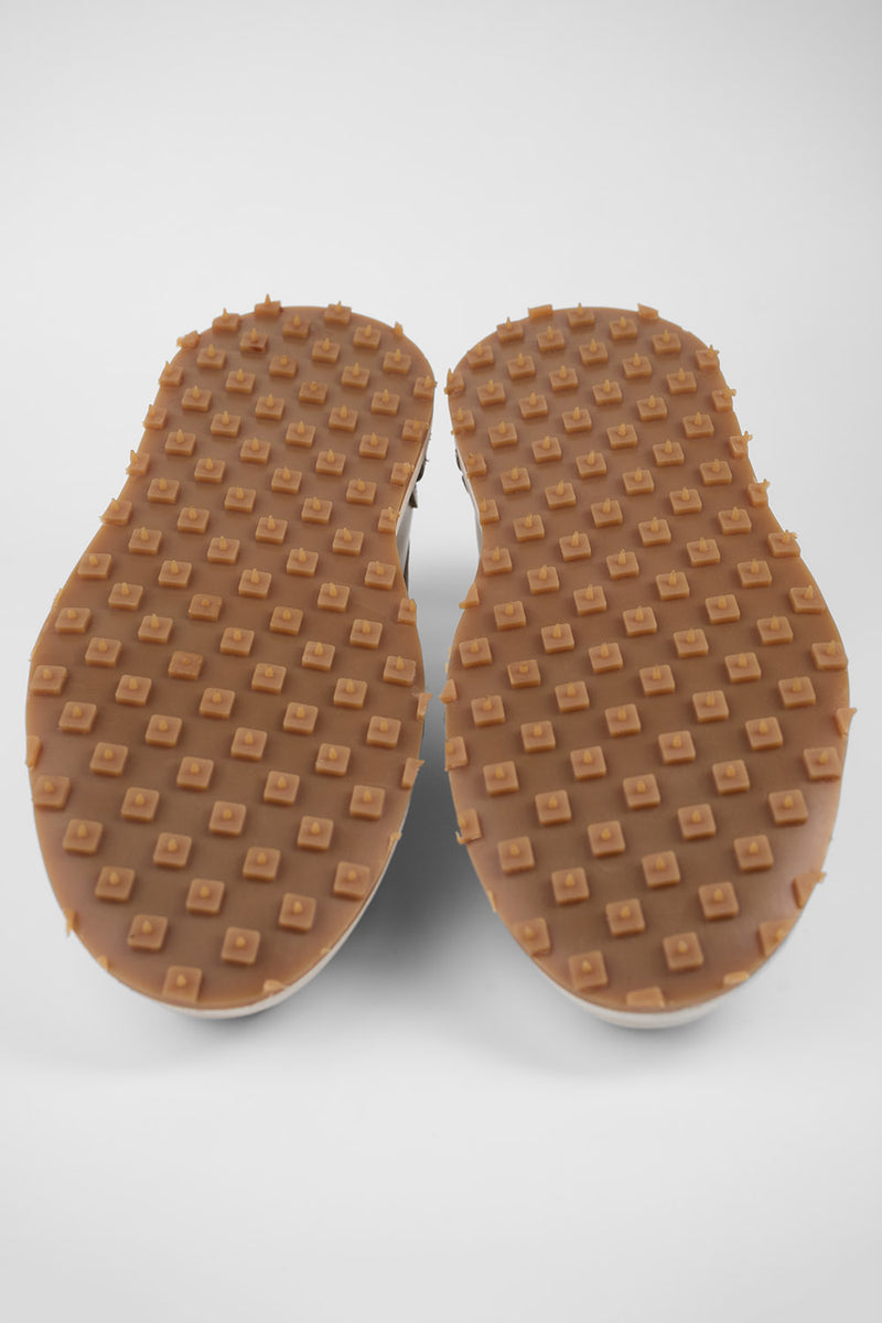 WYRE desert-tan nappa sneakers.
