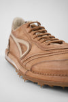 WYRE desert-tan nappa sneakers.