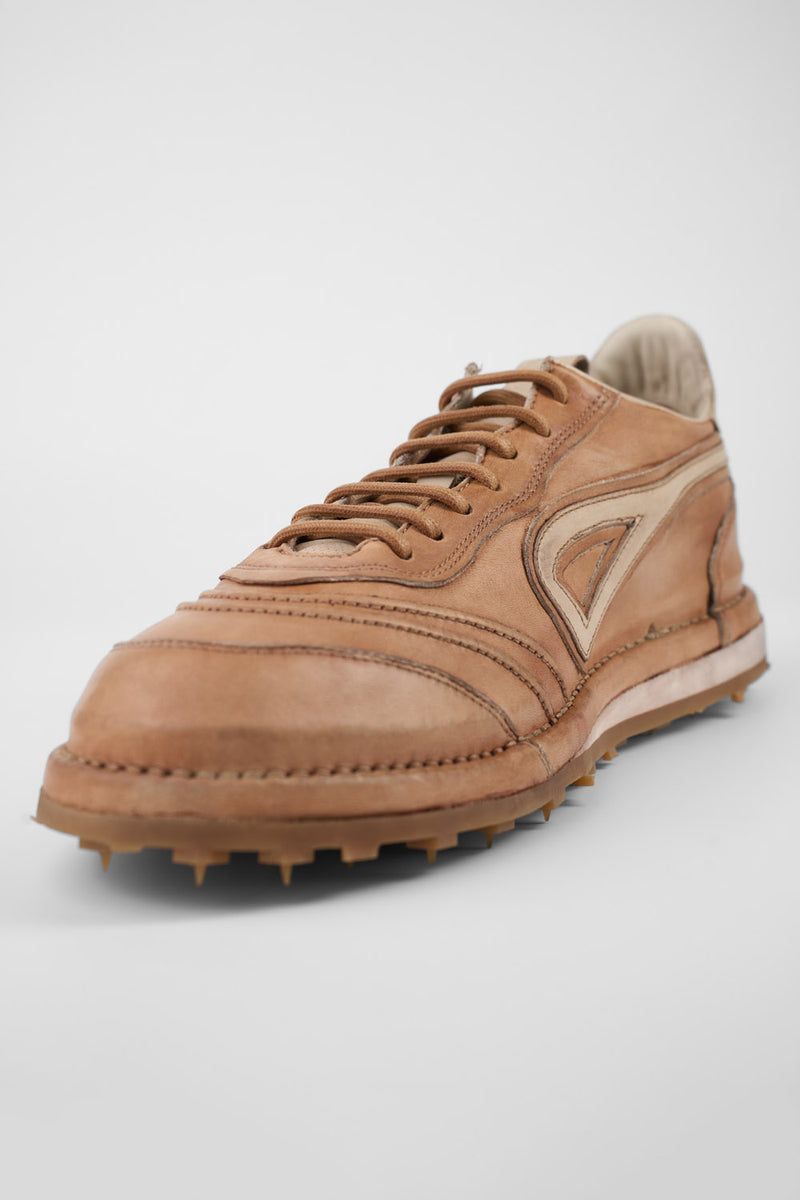 WYRE desert-tan nappa sneakers.