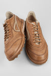 WYRE desert-tan nappa sneakers.