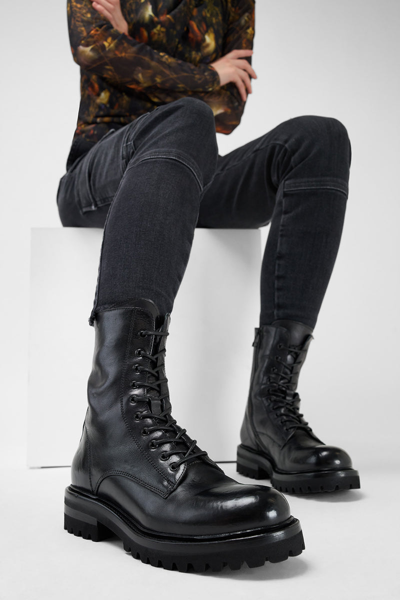 CAMDEN jet-black military boots untamed street – UNTAMED STREET