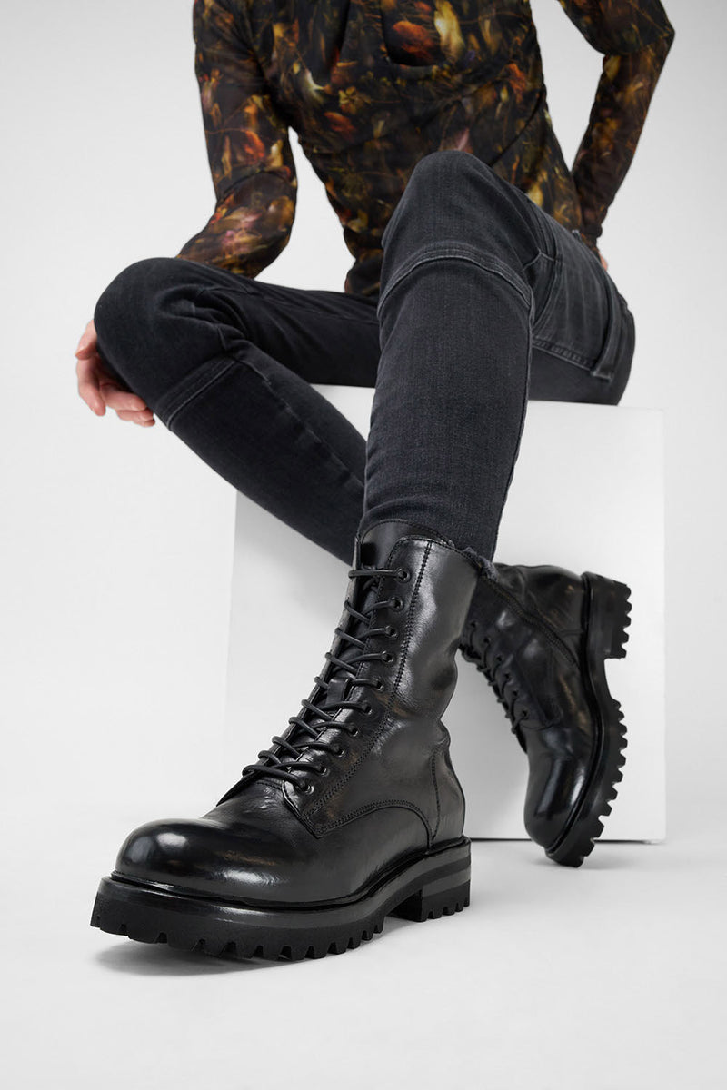 CAMDEN jet-black military boots untamed street – UNTAMED STREET