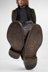 YALE tundra-brown welted oxford lace up boots.