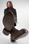 YALE tundra-brown welted oxford lace up boots.