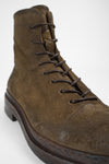 YALE tundra-brown welted oxford lace up boots.
