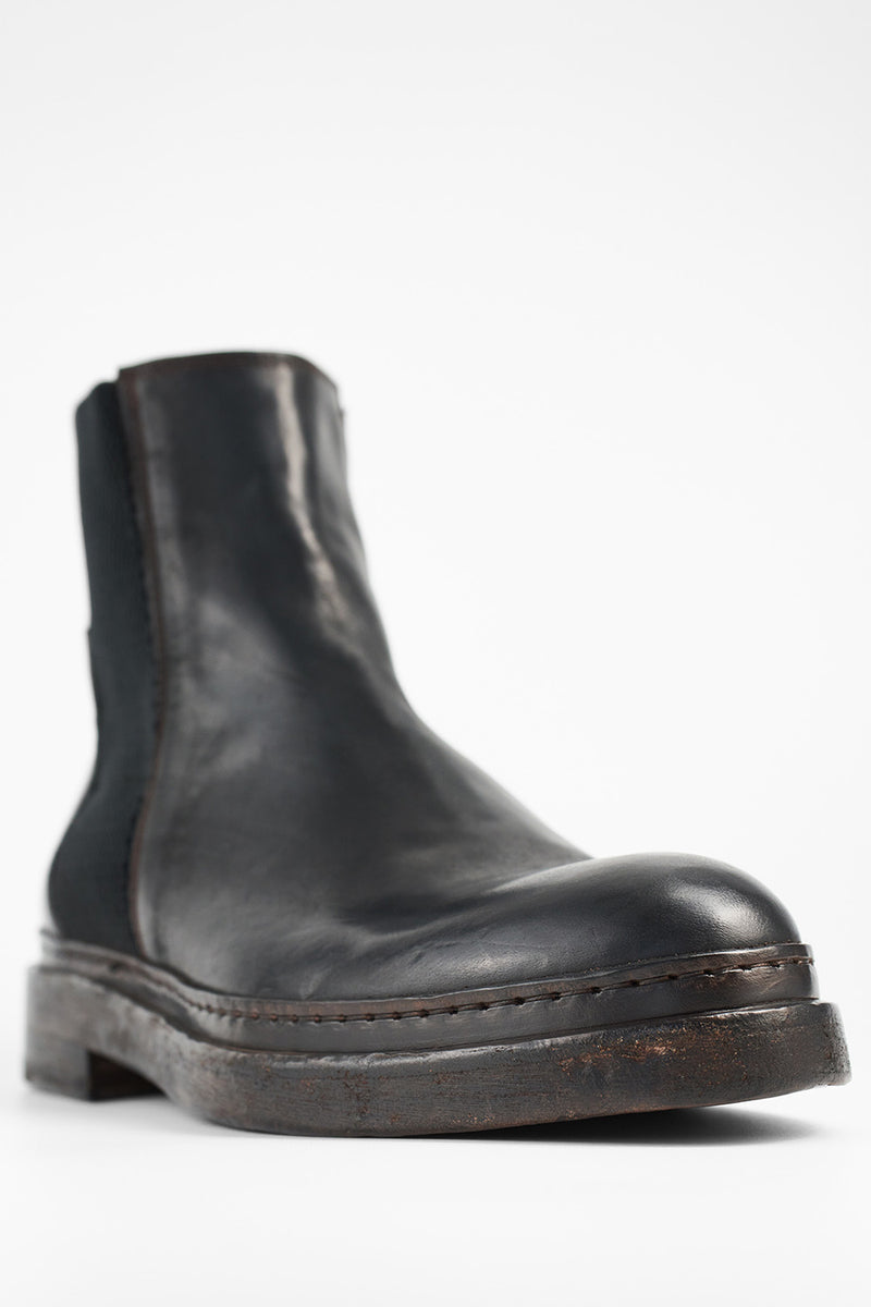 YALE matte-black welted chelsea boots.