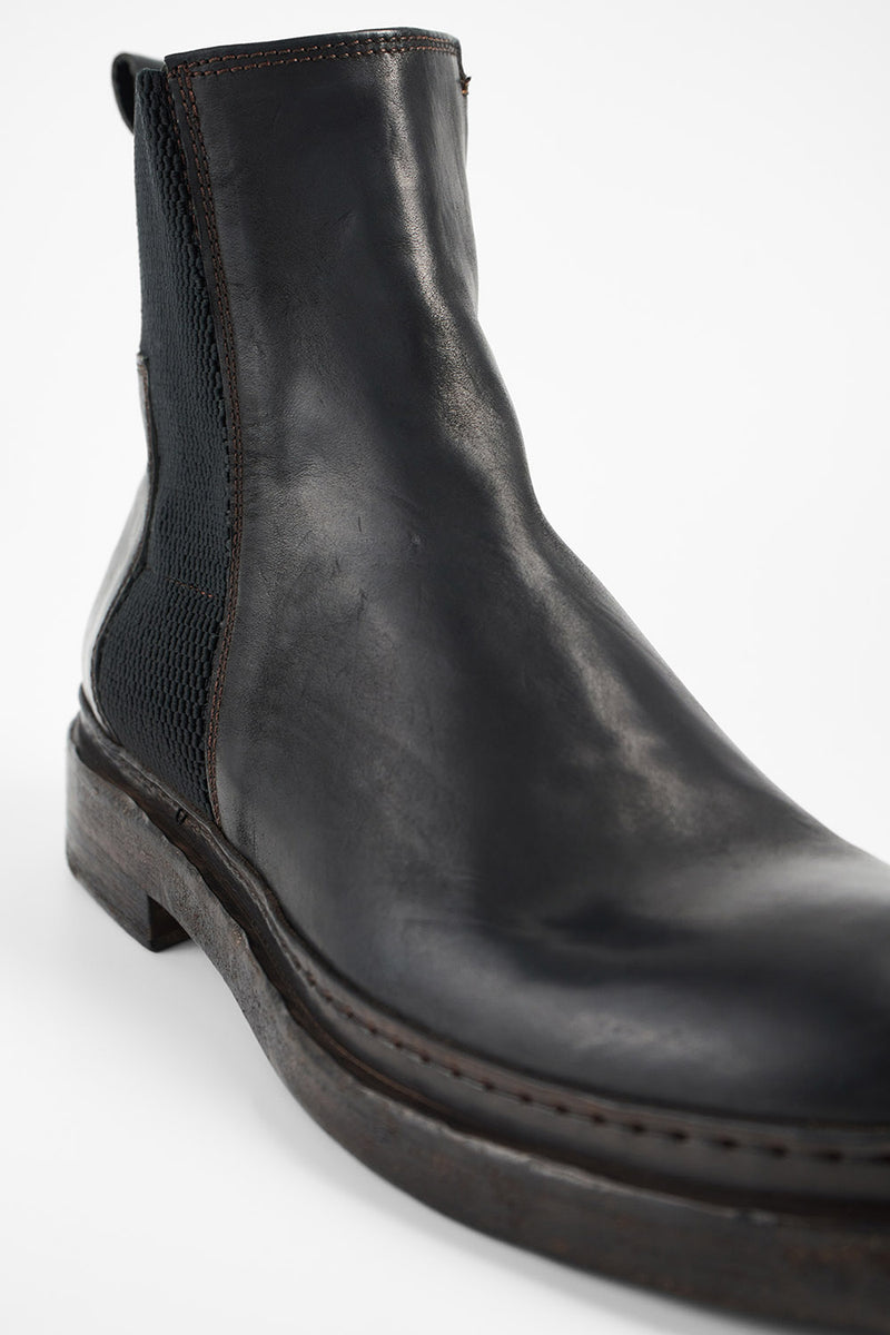 YALE matte-black welted chelsea boots.