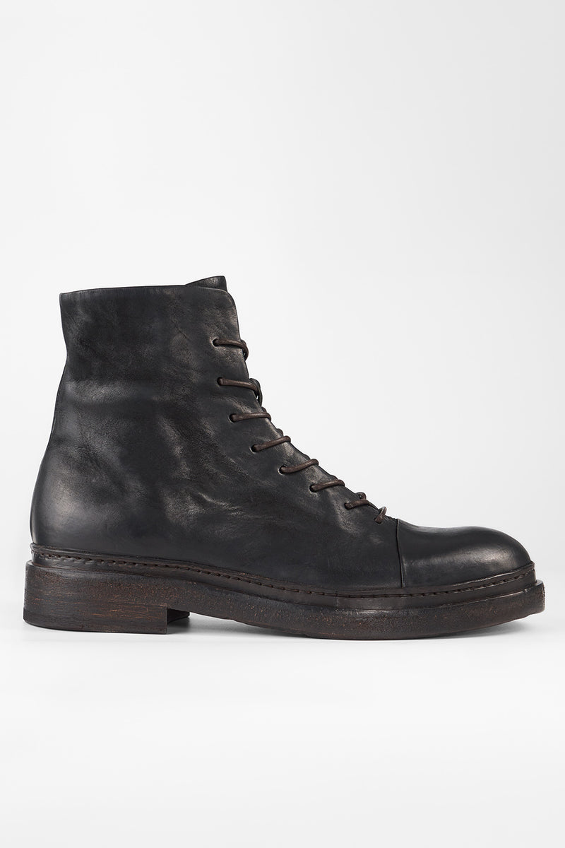YALE matte-black welted oxford lace up boots untamed street