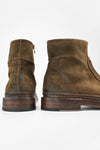 YORK tundra-brown welted laceless boots.