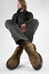 YORK tundra-brown suede welted derby shoes.