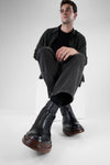 YORK urban-black welted laceless boots.