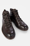 YORK rich-cocoa urban hiker welted boots.