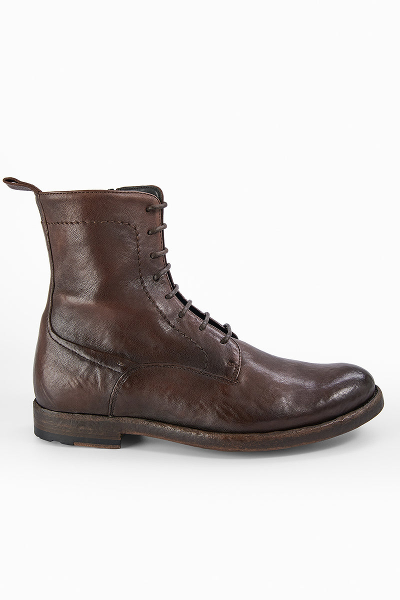 SLOANE chocolate commando boots.