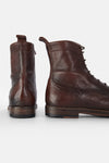 SLOANE chocolate commando boots.