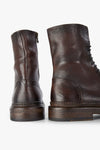 UNTAMED STREET Men Brown Buffalo-Leather Military Boots YORK