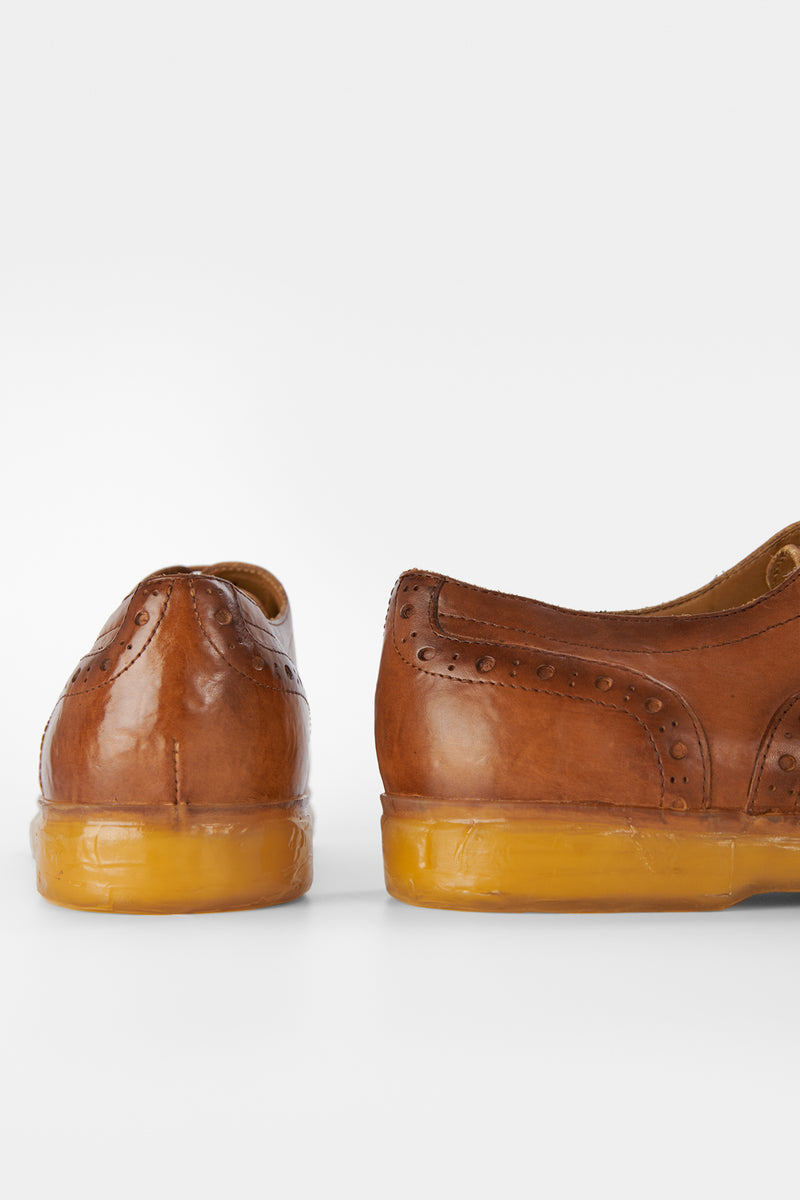 HAMPTON light-cognac brogue shoes.