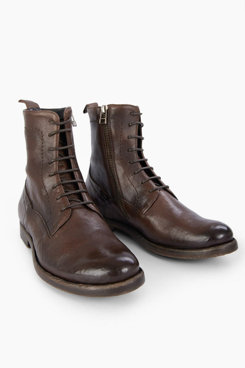 SLOANE chocolate commando boots.